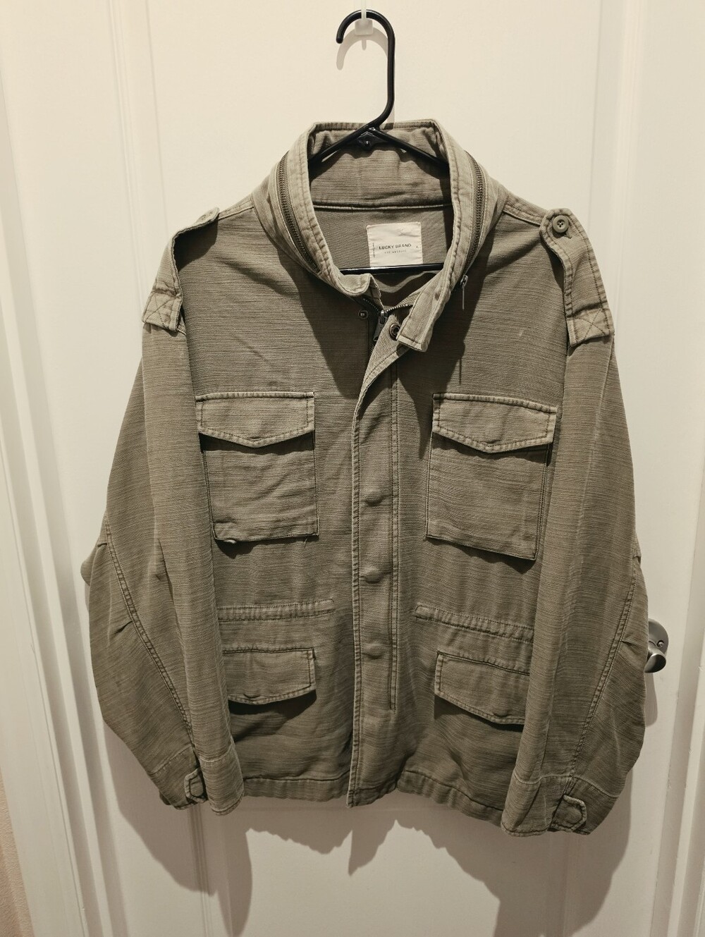 Lucky Brand Military Field Jacket in Olive